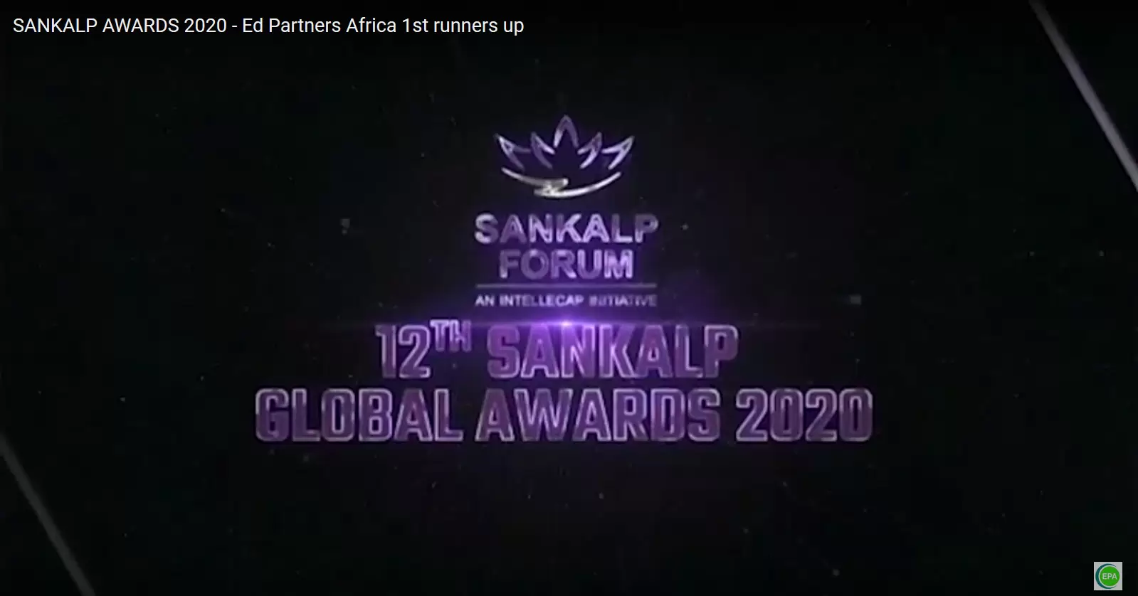 SANKALP AWARDS 2020 – Ed Partners Africa 1st runners up
